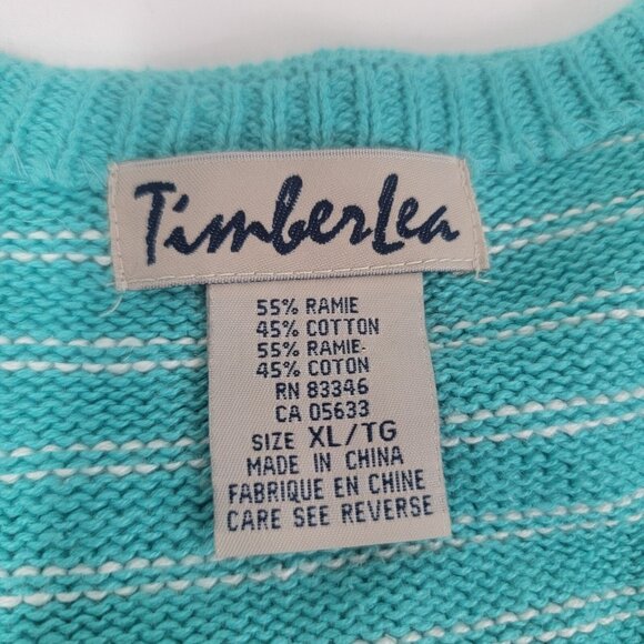 Timberlea Vintage Women's Button Up Sweater Cardigan Lighthouse Sailboats Sz XL - Picture 2 of 6